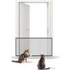 Wintem - Barriera per Cani 140×72 cm con Tubolari in Ferro, Rete Trasparente Resistente ai Graffi, Installazione Rapida per Scale e Corridoi - Adatta a Cani e Gatti Perfetta per Sicurezza Domestica