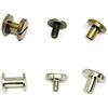 TUKNN Viti Testa Piatta,Ribattini Per Cuoio,Rivetti Bottoni,Binding Screws,Viti Per Libri,Vite Di Rilegatura Rivetti,Rilegature Testa Piatta,per Libro Scrapbook Photo Album Cintura,4 Pezzi(Argen,Bronzo)