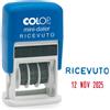 colop Timbro mini S160/L2 DATARIO + RICEVUTO 4mm autoinchiostrante COLOP