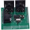 Fdit Scheda di schermatura MIDI Shield, 3 connettori MIDI femmina ad angolo retto seriale a modulo MIDI con prolunghe Pin di estensione 2,54 mm per adattatore interfaccia digitale