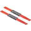 PATIKIL Nylon Bacchetta 5A Plastica Anti Scivolo Maniglia Tamburo Bacchetta per Adulti Elettronica Batteria Musicale Strumento Percussioni Rosso 2 Coppia