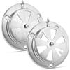 Feirdhoo 2 rosette di ventilazione in acciaio inox, 95 mm, griglia di ventilazione rotonda, valvola di ventilazione, griglia di ventilazione per forno a gas, barbecue, pollaio