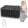 Pckobever 12 tappetini per gatti con punte, 15,5 x 20 cm, repellente per gatti, con punte, deterrente per cani e gatti, con striscia di spighetta, rete deterrente per animali domestici con 4 picchetti