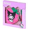 KARACTERMANIA Hello Kitty Kuromi Strawberry-Confezione con Diario Fragola + Penna 6 Colori, Rosa