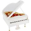 INHEMING Scatola Musicale per Pianoforte, Mini Carillon Pianoforte Bianco,Modello di Pianoforte Musicale in Miniatura