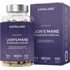 AAVALABS Lions Mane 18000mg 30:1 Nootropico | Hericium Erinaceus, Cordyceps Sinensis, Ganoderma Lucidum Reishi Funghi Medicinali e Zinco - Integratore Memoria e Concentrazione Criniera di Leone - 120 Capsule