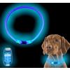 Atlecko Collare per cani ultra luminoso ricaricabile tramite USB, con luce LED e imbracatura a LED, tagliato per adattarsi a qualsiasi dimensione