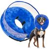 A Cuccia di B - Collare Elisabettiano Cane Morbido - Cono Protettivo Gonfiabile Blu per Cani - Taglie M e L - Per Cani di taglia Media e Grandi (Blu, L)