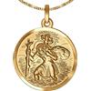 CLEVER SCHMUCK Clever Jewellery ciondolo San Cristoforo ø 20 mm placcato oro con catena 50 cm placcata oro