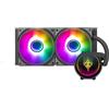 Yeyian Sistema di Raffreddamento Liquido AIO per CPU Intel AMD Serie PC Gaming per Computer Desktop Silenzioso PWM | 2 Ventole ARGB 240 mm | 2000 RPM | (Nuovo 2024)
