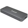 Tooq TQE-2281G - Contenitore SSD M.2 NGFF, connessione Micro USB 3.0 (USB 3.1 Gen1), alluminio, indicatore LED, grigio, 53 gr