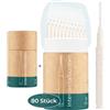 VIGOROUS® Confezione da 80 spazzole interdentali sostenibili - ISO 6, 1,1 mm - Spazzole interdentali per una pulizia accurata dei denti - Spazzole dentali - Pratici spazzolini da denti