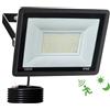 Fosingut 100W Faretto LED da Esterno con Sensore di Movimento,10000LM 120 LEDs Proiettori Faro LED Esterno con Radar Sensore Crepuscolare,6500K IP66 Impermeabile Faretti per Garage,Giardino,Cortil