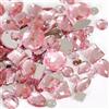 Wambere 100 pezzi di strass da cucire, pietre in acrilico con strass per cucire a mano, varie forme da 4-30 mm, strass piatti, per fai da te, artigianato, decorazione di abbigliamento, nail art