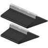 ABHENG Grucce per pantaloni, Gancio Grucce per Pantaloni, confezione da 100, Appendiabiti Salvaspazio Bianca, Gruccette in Acciaio Inox, Cromate, 38 x 0,5 x 13 cm, Nero, AIY05100B