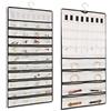 HMCEY 48 Scomparti Porta Gioielli da Appendere Armadio 43 X 78 CM,Appendi Collane da Parete Con Gancio,Hanging Jewelry Organizer Portagioielli Organizzatore per Bracciale, Anello, Ciondolo - Bianco