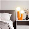 TONGNIDA Lampade da Comodino, Lampada Moderna a Cactus, Lampada da Tavolo in Resina Dimmerabile, Adatta a Soggiorno, Camera da Letto, Comodino (Verde) (arancione)