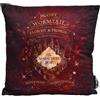 Elbenwald Cuscino Harry Potter con Design della Mappa del Malandrino - 40 x 40 cm - con il Motivo della Marauders Map - Per Uomini e Donne Unisex - Idea regalo - Cuscino decorativo - Rosso