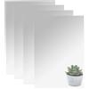 HecticCore 4 Pezzi Specchi Adesivi da Parete A4(29 X 21cm) Specchio Autoadesivo Sicuro Specchio Non in Vetro Specchio per Armadio, Muro, Specchio Acrilico Adesivo per Decorazioni Murali Casa