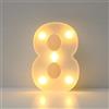 JYB Hopefuture Lampada a LED con numeri 3D illuminati, numeri decorativi, luce notturna 0 1 2 3 4 5 6 7 8 9, per matrimonio, compleanno, festa, lampada natalizia (8)