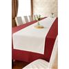 Texpot Runner da tavolo 40 x 220 cm bianco in cotone, nastro decorativo per matrimonio e compleanno