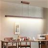 Mikeru Luce a Sospensione in Noce 45W, 100CM a Sospensione Dimmerabile，10%-100% Lampadario in Legno con Telecomando dal，3000-6000k Luci ，Con Memoria，Per Cucina, Sala Da Pranzo E Ufficio