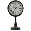 Lily's Home Antique Inspired Decorative Mantle Clock with Large Roman Numerals, Silent-Non-Ticking with Quartz Movement, Fits with Victorian or Antique Décor Theme, Black (11 3/4 Tall x 6 1/2 Wide)