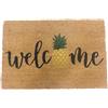 Relaxdays Zerbino in Cocco, Ananas, 60x40 cm, Antiscivolo, Resistente, per Interni ed Esterni, Tappetino, Multicolore