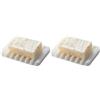 Yamazaki 7395 Flow Soap Tray, White, Silicone, 11.5 x 8 x 1 cm (Confezione da 2)