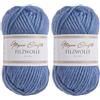Utopia Crafts 100% lana vergine 50 g (blu denim) (Confezione da 2)