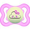 MAM Supreme Night Ciuccio Luminoso in Silicone, con Custodia Porta Succhietto, 2-6 Mesi, Fucsia
