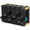 SUNGOOYUE Mixer Audio a 4 Canali, 4 Ingressi 1 Uscita Mini Scheda Audio Console Mixer Audio Stereo Passivo Portatile per Strumenti Musicali