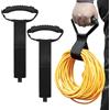 MxyVrix 2 Pezzi Organizzatore per Cavi e Tubi con Maniglia Ergonomica, Chiusura a Strappo Regolabile da 55 cm, per Garage e Officina, Prolunga Cavo Organizer per Appendere Cavi Elettrici e Tubi da Giardino