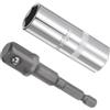 CoCud Set di Prese per Candele Metrico 16mm Attacco 1/2 Lunghezza 2,5 | Bussole in Acciaio al Cromo Vanadio, con Finitura a Specchio, per Applicazioni Fissaggio