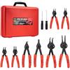 Toolwiz Set di Pinza Seeger, 10 pezzi Interni ed Esterni Pinza per Seeger | Pinza per Anelli di Fissaggio Interni ed Esterni, Pinze per Anelli di Tenuta a C, Include Gancio, Include Piccone