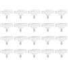 QUARKZMAN 20 Pezzi Manopole Aletta T Viti Testa Zigrinata M4 x 8mm Filettatura Maschio Standard Manopole T Plastica Maniglie Manopole Serraggio Mano Vite Testa Zigrinata, Bianco