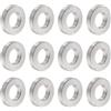 QUARKZMAN 12pz Distanziatore Alluminio 10.5mm Foro x 20mm OD x 4mm Lunghezza Boccola per Vite Finitura Semplice Distanziatore Metallo Rotondo per Viti Bulloni e Barre M10