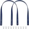 Sourcing Map 2 pezzi 60 cm (24 pollici) Manici per borsa in pelle PU, cinturini per borsa a tracolla da cucire, fasce per borsa a tracolla per la realizzazione di portafogli e borse, colore blu scuro