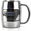 HEECN® Boccale Birra Acciaio - Bicchiere Campeggio Acciaio per Birra - Tazza Metallo - Isolamento a Doppia Parete - Regalo uomo Senza Bpa HESS-003 (0.4, Litri)