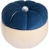 QUARKZMAN Puntaspilli Base in Legno per Cuscino Ago, Carino Porta Spilli Ciotola Verticale in Legno per Cucito, Quilting, Ricamo, Artigianato Fai da Te, Blu Scuro