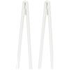 sourcing map Pinze da cucina in silicone da 22,1 cm, resistenti al calore, utensili da cucina per cucinare tostapane, insalata, barbecue, padella, pancetta, bistecca fritta, bianco