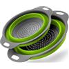 JYTZ Set 2 Scolapasta Pieghevoli In Silicone | Colino Salvaspazio Per Cucina, Lavabile In Lavastoviglie