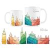 Purely Home Tazza di Cracovia - Tazza colorata con skyline della Polonia, souvenir ricordo ricordo tè bianco caffè regalo tazza