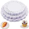 FDDU 300 Pezzi Rotondo Merletto Carta Sottobicchieri, Centrino Pizzo Cartas per Torta di Imballaggio, Fogli di Carta Pizzo Bianco Centrini di Cartas, Tre Dimensioni, per Tavolo da Pranzo, Matrimonio, Festa
