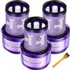 Chuancheng 971517-01 Filtri di ricambio per Dyson V12 Detect Slim/Absolute Extra | Total Clean/Fluffy Aspirapolvere a batteria, 3 pezzi Filtri, 1 spazzola, filtrazione ad alta efficienza, lavabile