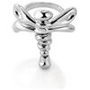 UNO DE 50 - Anello a libellula in argento sterling, Größe 12, Lega di metallo rivestita in argento sterling