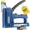 Rapid RPC140 Graffatrice Manuale con 860 Graffe n.140, per il Fissaggio di Tappezzeria, Cavi e Moquette su Pareti in Legno, Tecnologia PowerCurve 50% Meno Faticosa, Realizzata in Svezia (5001750)