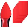 Welnove Cuscinetti per scarpe antiscivolo - Welnove 6 Pcs protezioni antiscivolo autoadesive per suole di scarpe da donna con tacco alto/stivali da uomo - Cuscinetti antiscivolo coprisuole in silicone(Red)