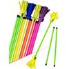 Juggle Dream Neo Flowerstick - Bastone in fibra di vetro, impugnatura in silicone, frangia in pelle scamosciata