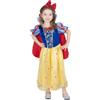 Sincere Party Costume da Biancaneve Deluxe per bambina, con mantello e fascia per capelli, 7-8 anni